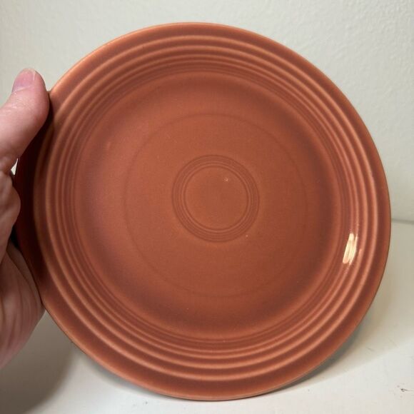 Vintage Fiesta Homer Laughlin 7” Salad Plate in Rose - Picture 1 of 4